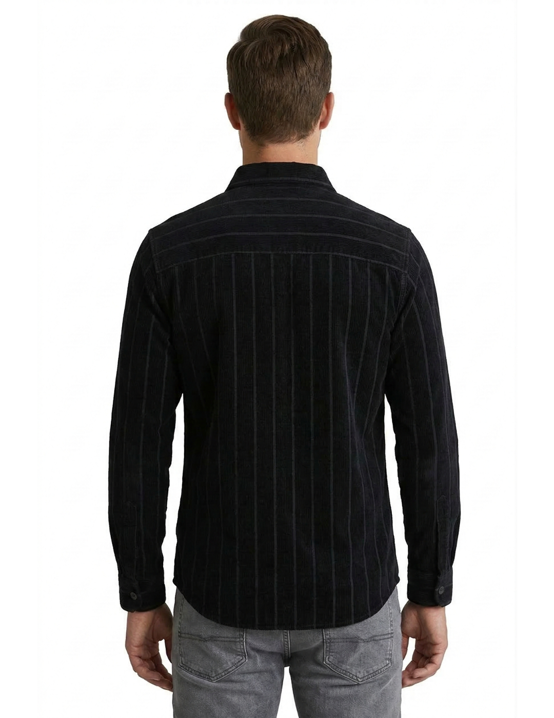 IDENTITI Men Slim Fit Spread Collar Solid Shirt In Black.
