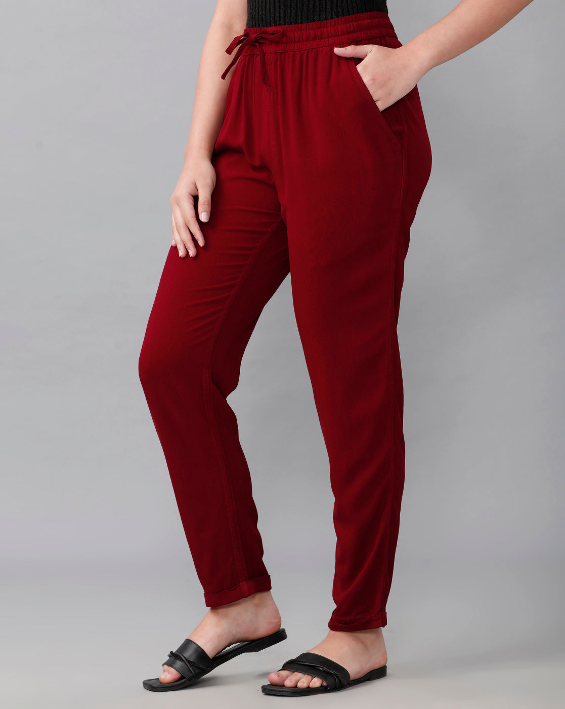 Identiti Casual Trouser - Maroon