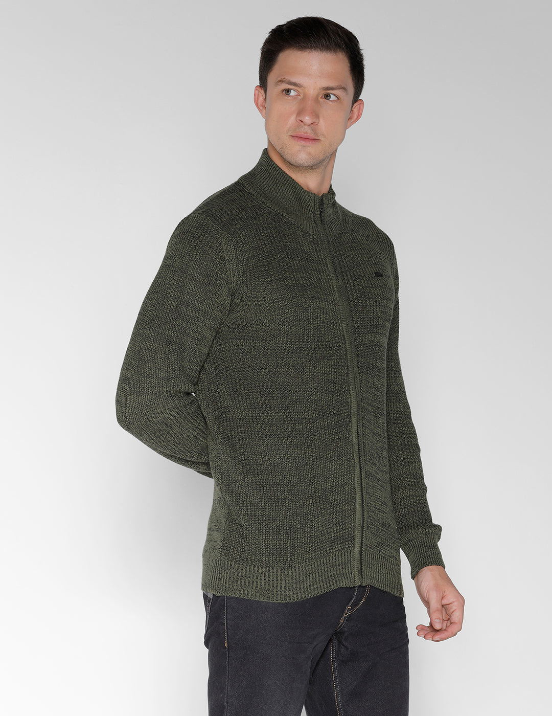 Identiti Full Sleeve Solid Slim Fit Cotton Casual Pull Over