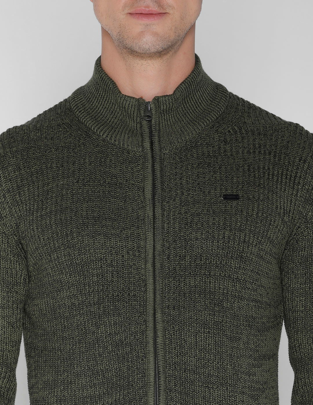 Identiti Full Sleeve Solid Slim Fit Cotton Casual Pull Over