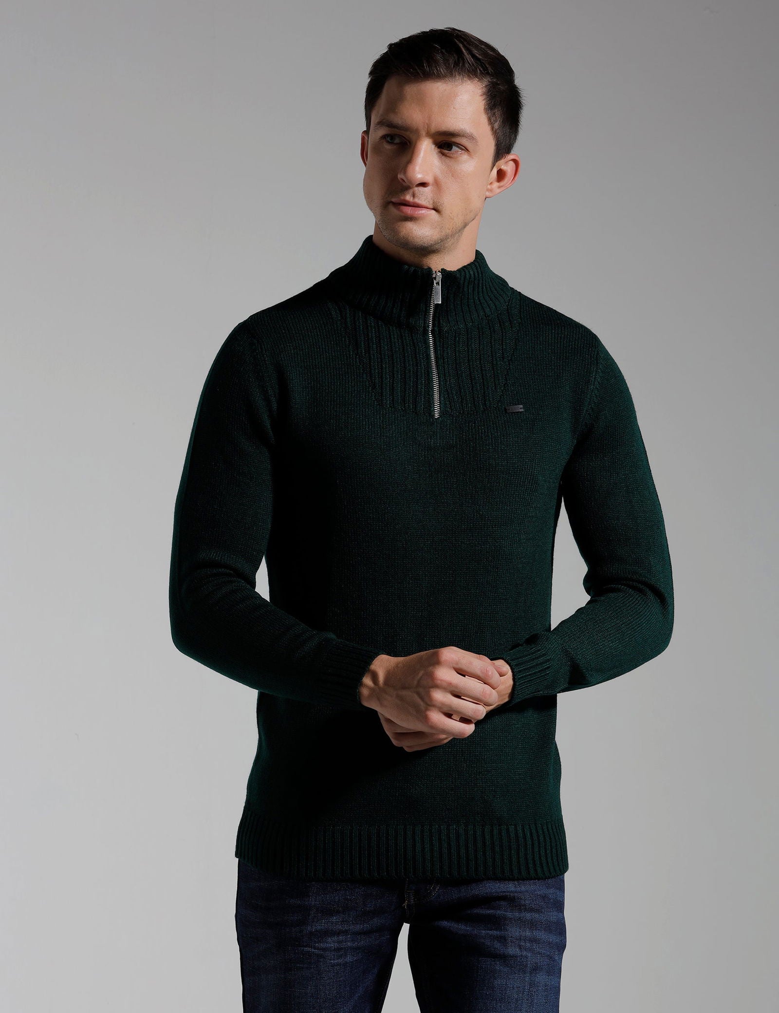 Identiti Full Sleeve Solid Slim Fit Cotton Casual Pull Over T-shirt Fo