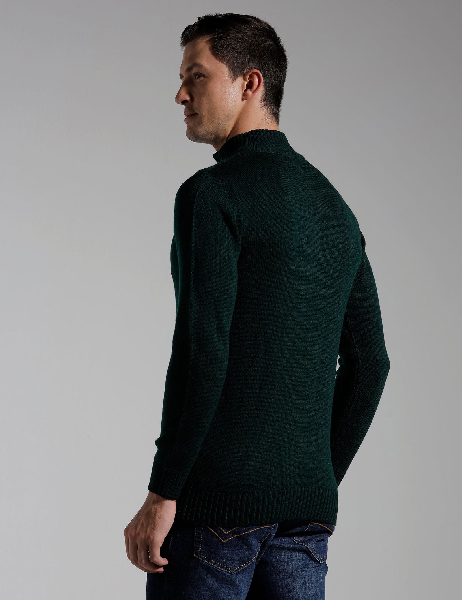 Identiti Full Sleeve Solid Slim Fit Cotton Casual Pull Over T-shirt For Men
