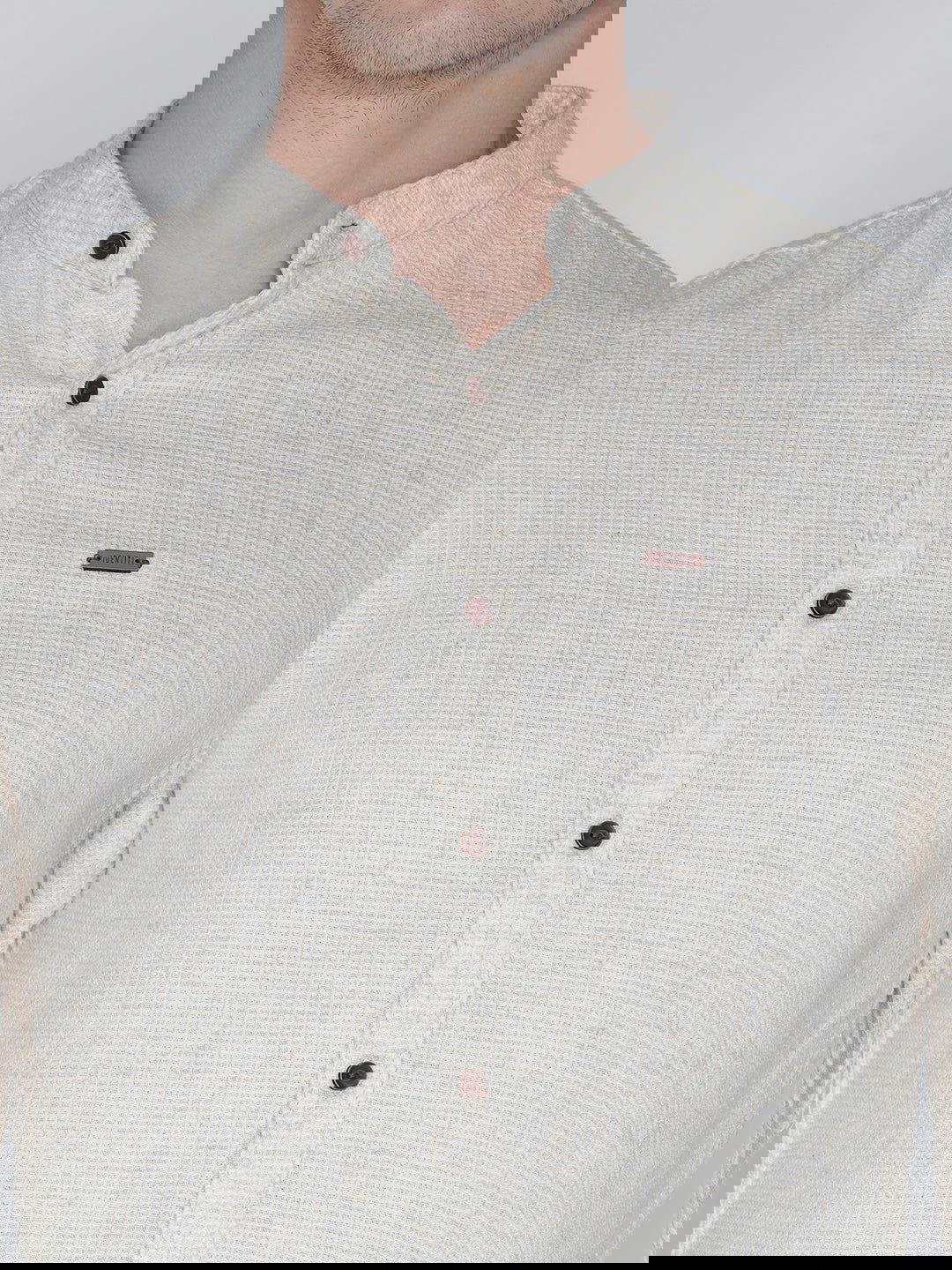 Identiti Men Mandarin Collar Shirt