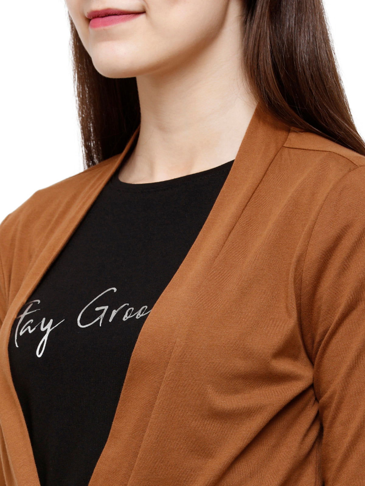 Identiti Women Open Front Shrug With Tieing Option