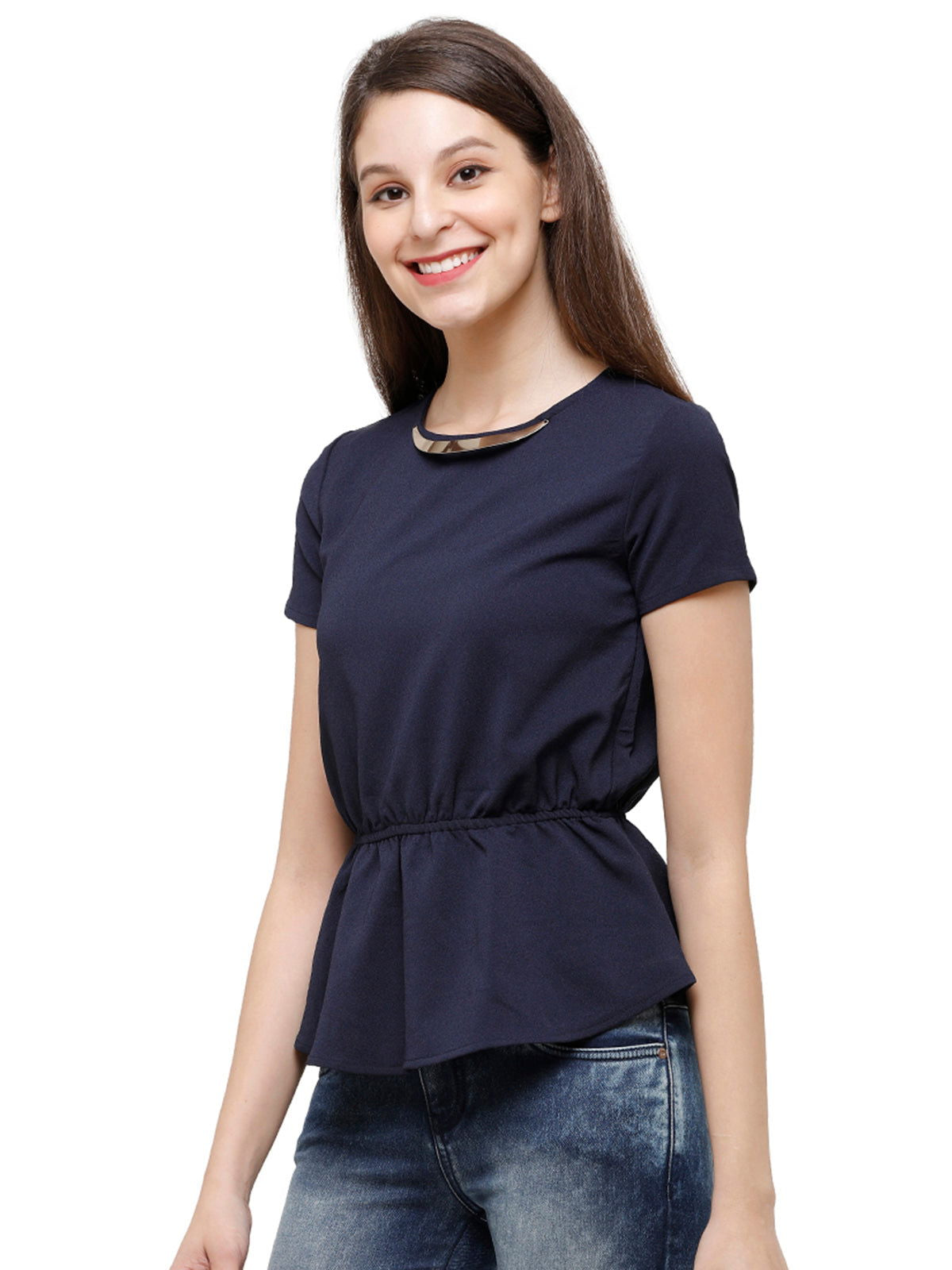 Identiti Women Solid Fashion Top