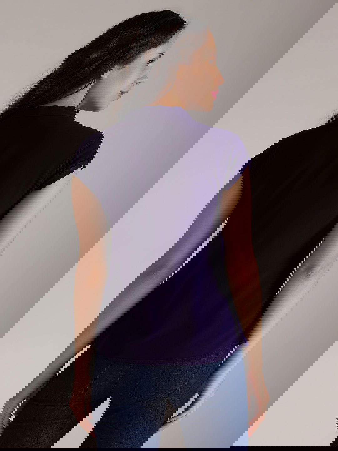 Identiti Women Solid Slim Fit Shirt - Lavender.