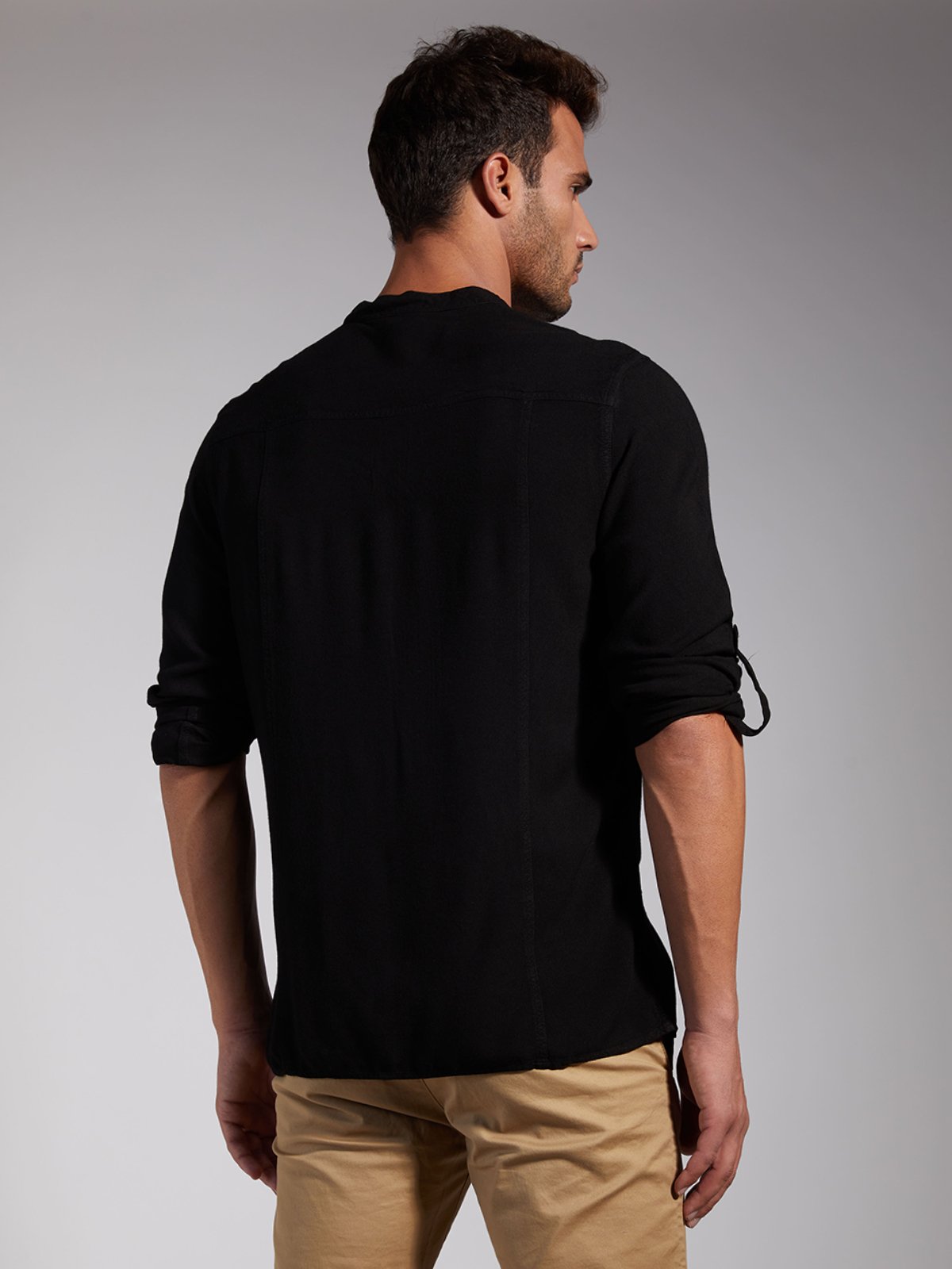 Men Half Placket Viscose Shirt / Kurta