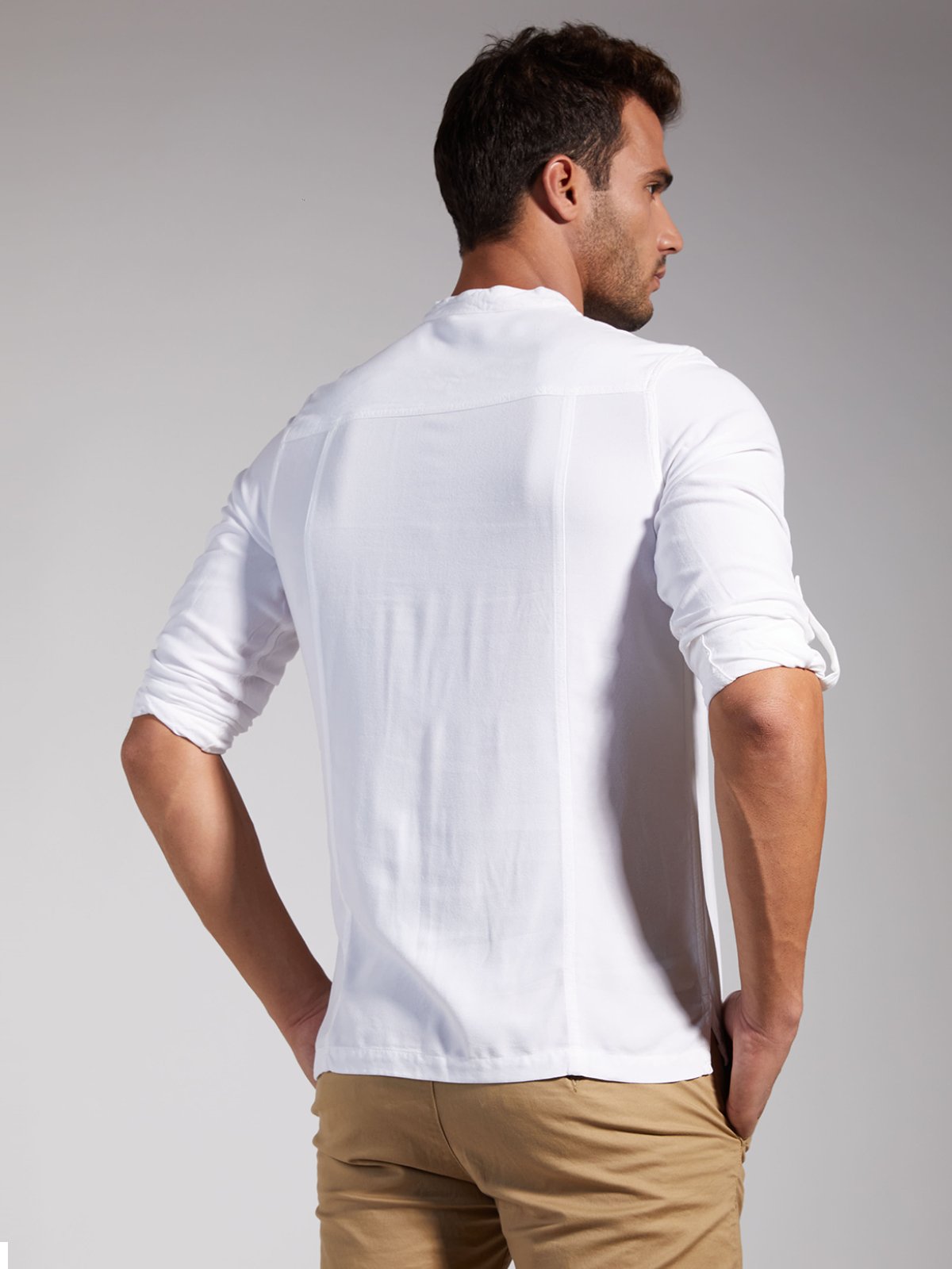 Men Half Placket Viscose Shirt / Kurta