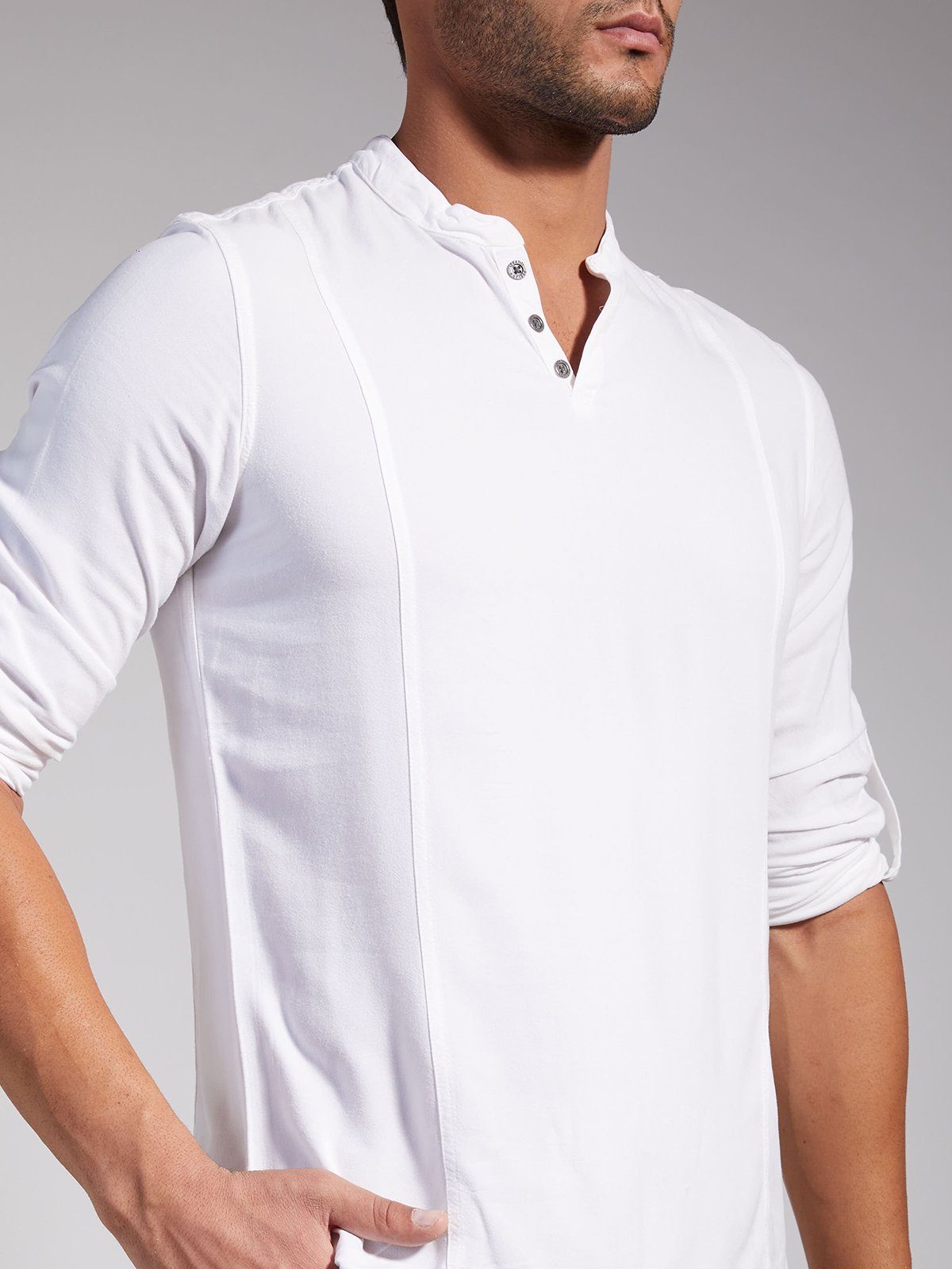 Men Half Placket Viscose Shirt / Kurta