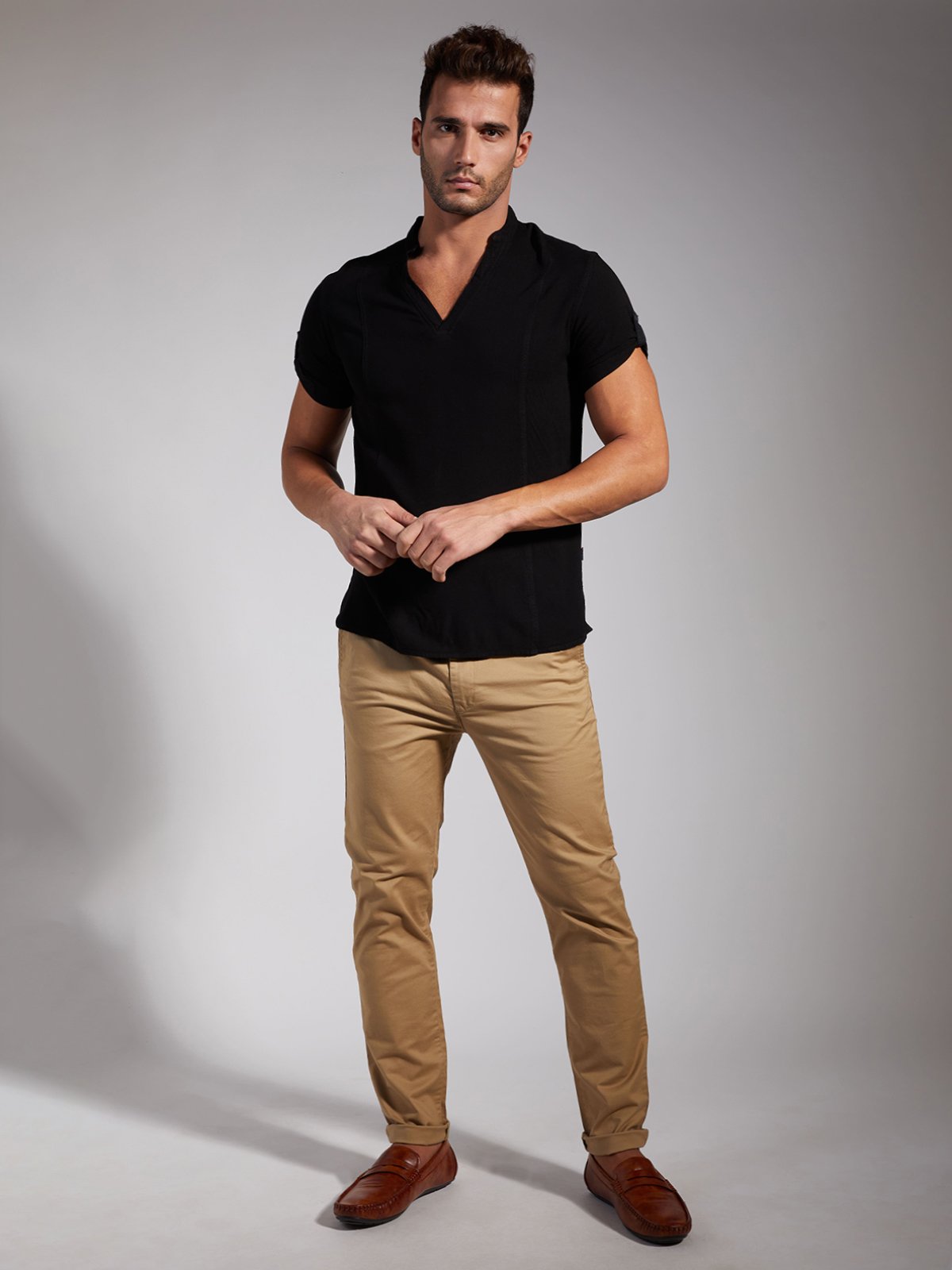 Men Half Placket Viscose Shirt / Kurta