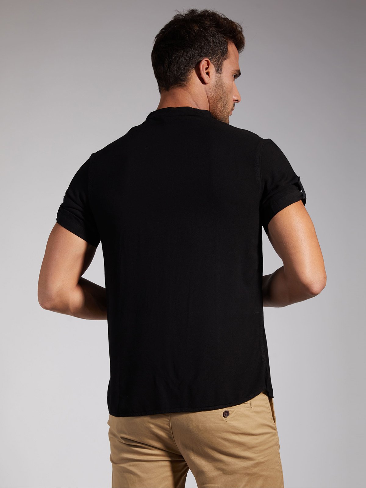 Men Half Placket Viscose Shirt / Kurta