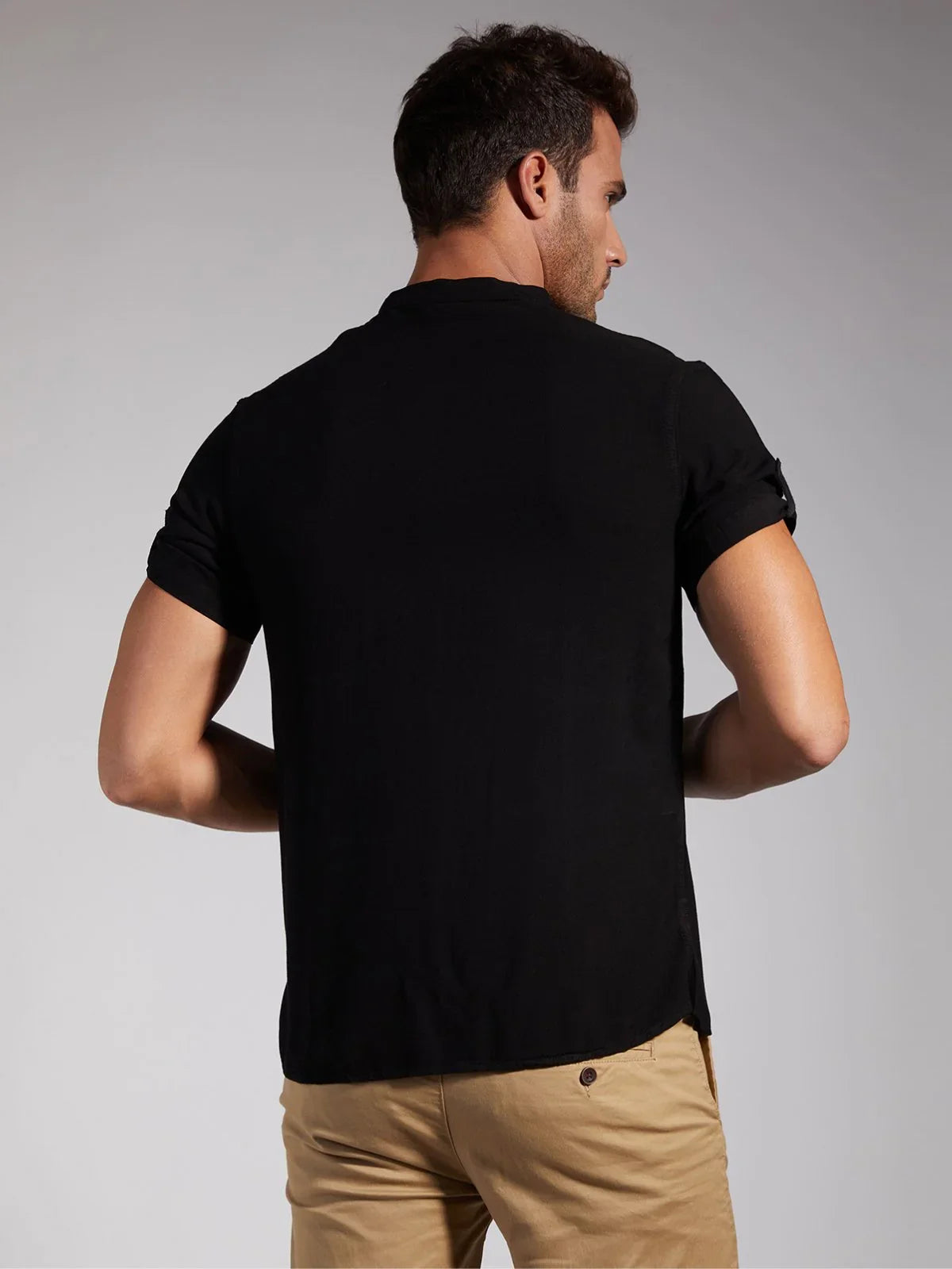 Men Half Placket Viscose Shirt / Kurta