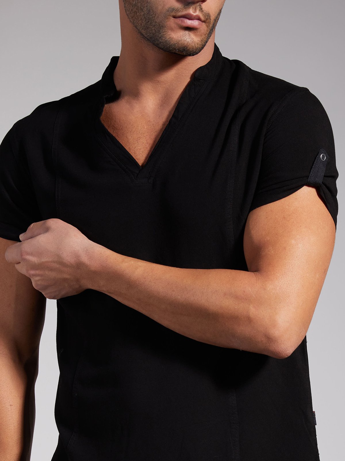 Men Half Placket Viscose Shirt / Kurta