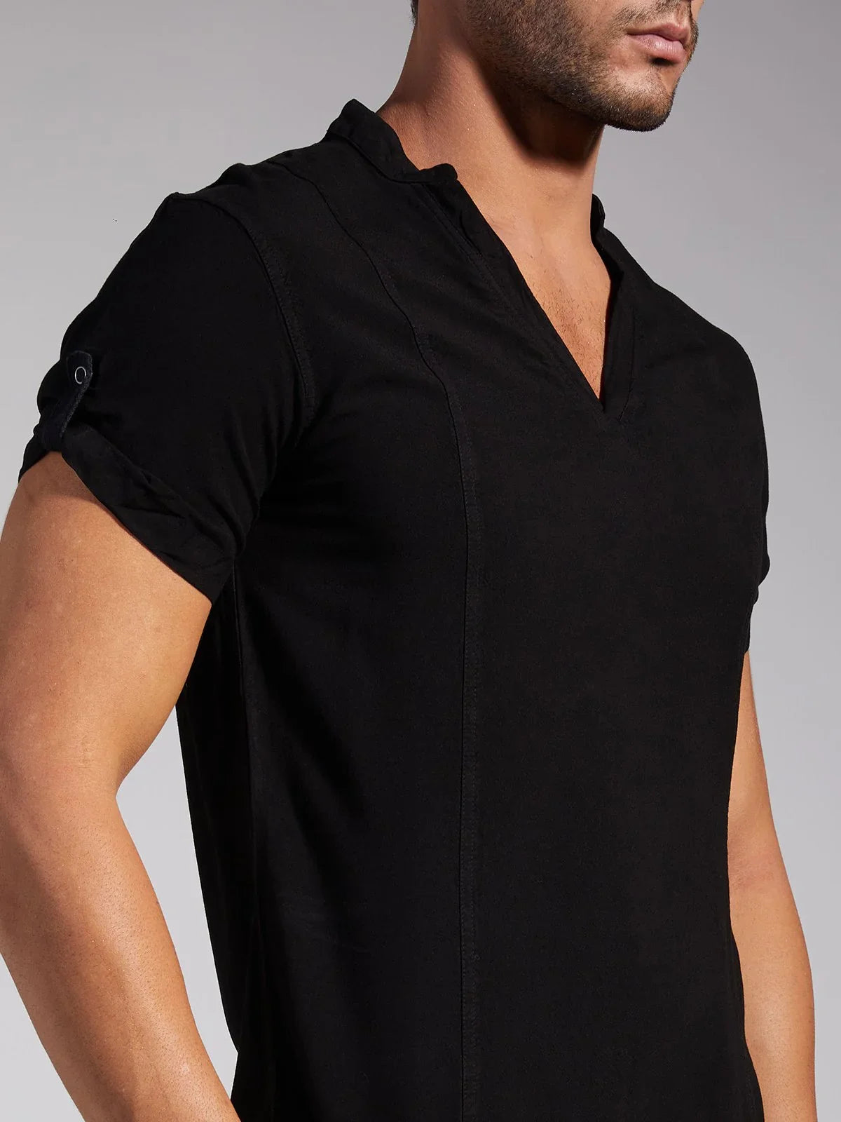 Men Half Placket Viscose Shirt / Kurta