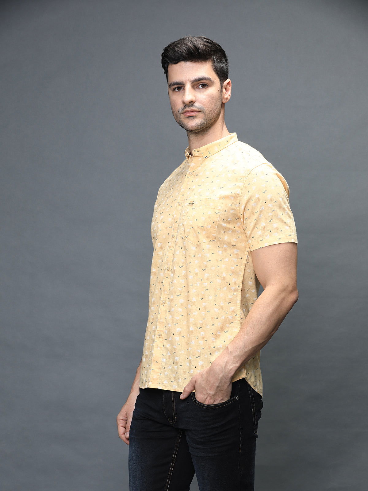 Men Slim Fit Printed Shirt