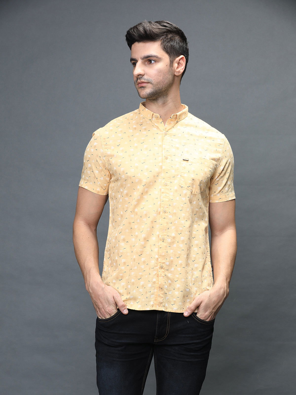 Men Slim Fit Printed Shirt