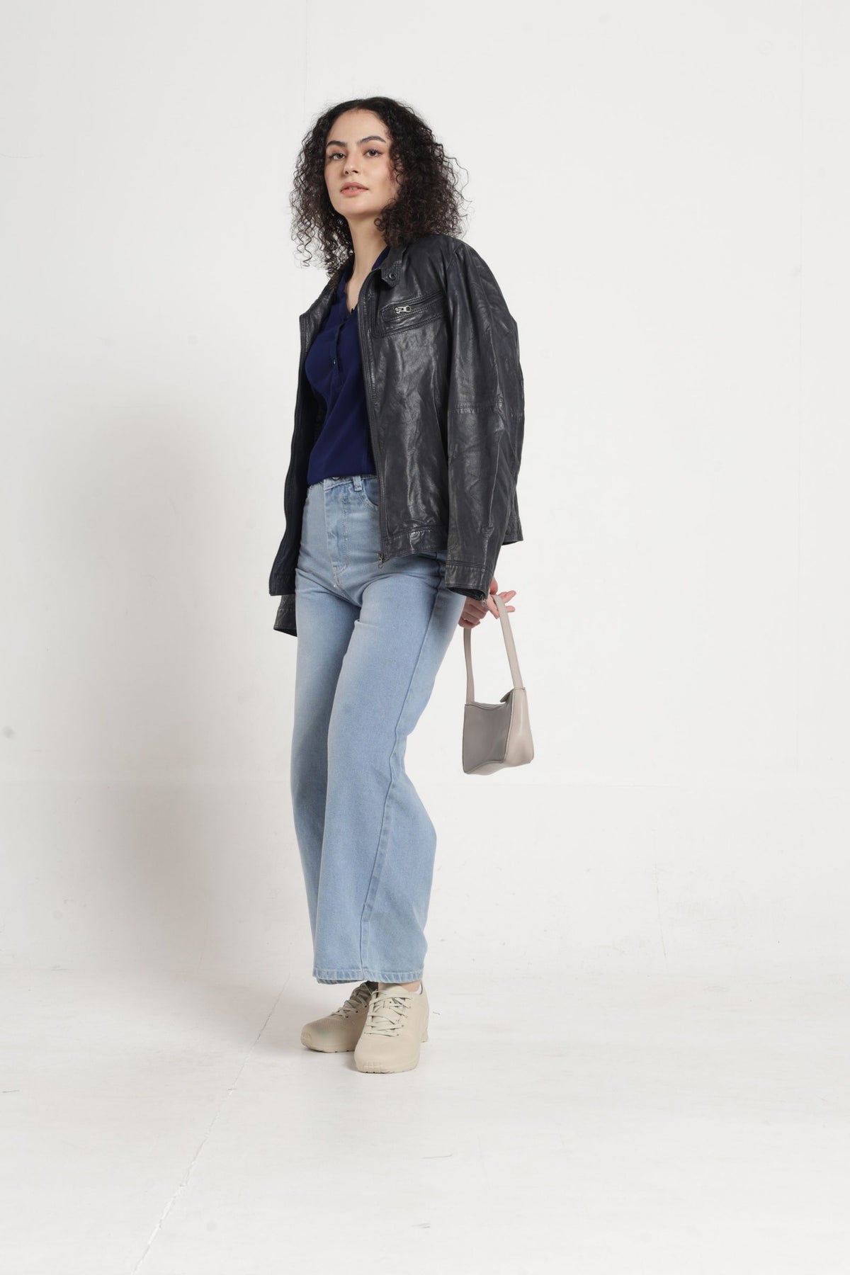 Women Solid Indo-Western Casual Shirt - Dark blue
