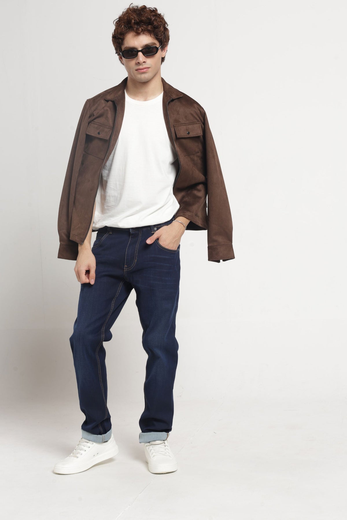Twill Lycra Slim Fit Denim In Blue