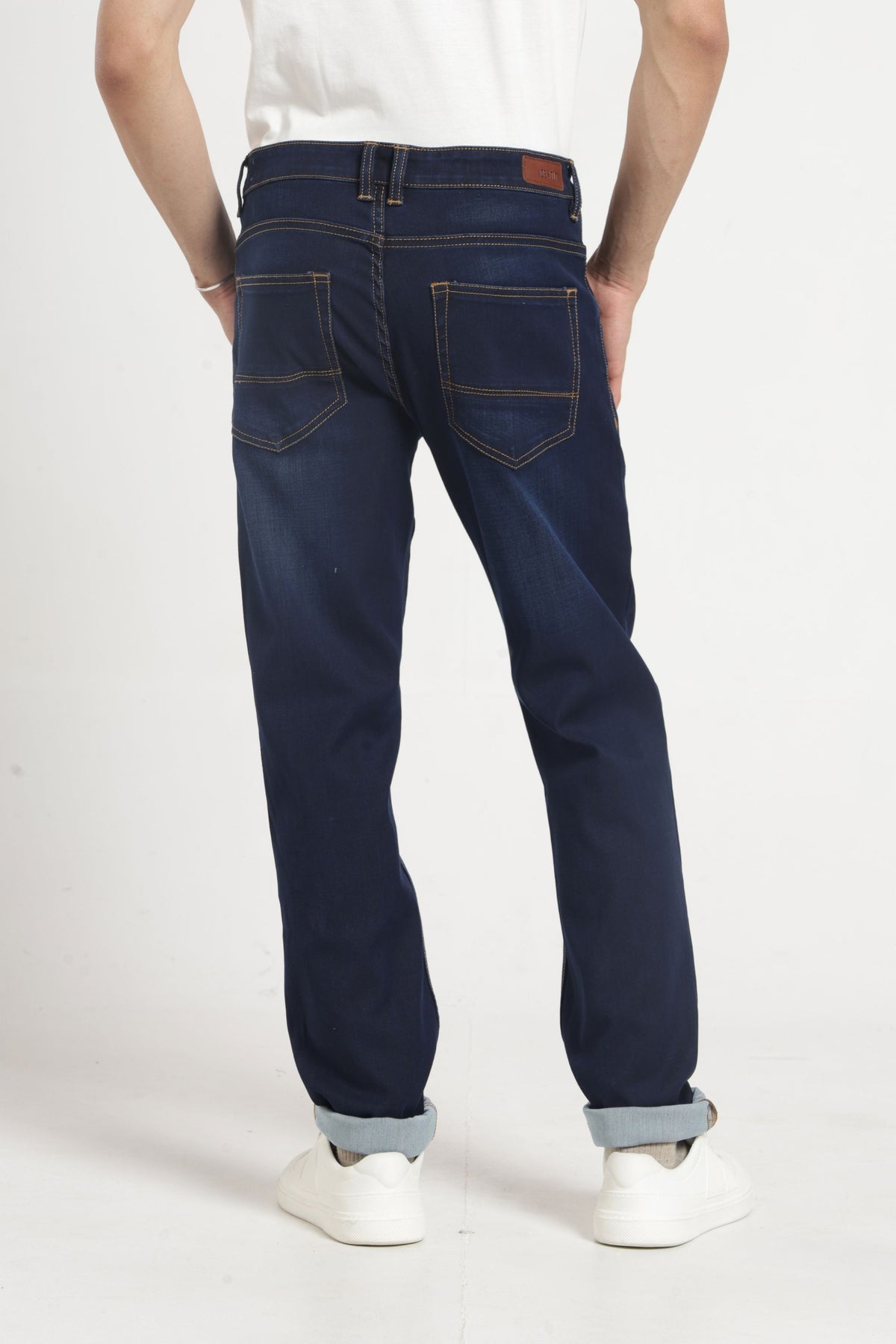 Twill Lycra Slim Fit Denim In Blue