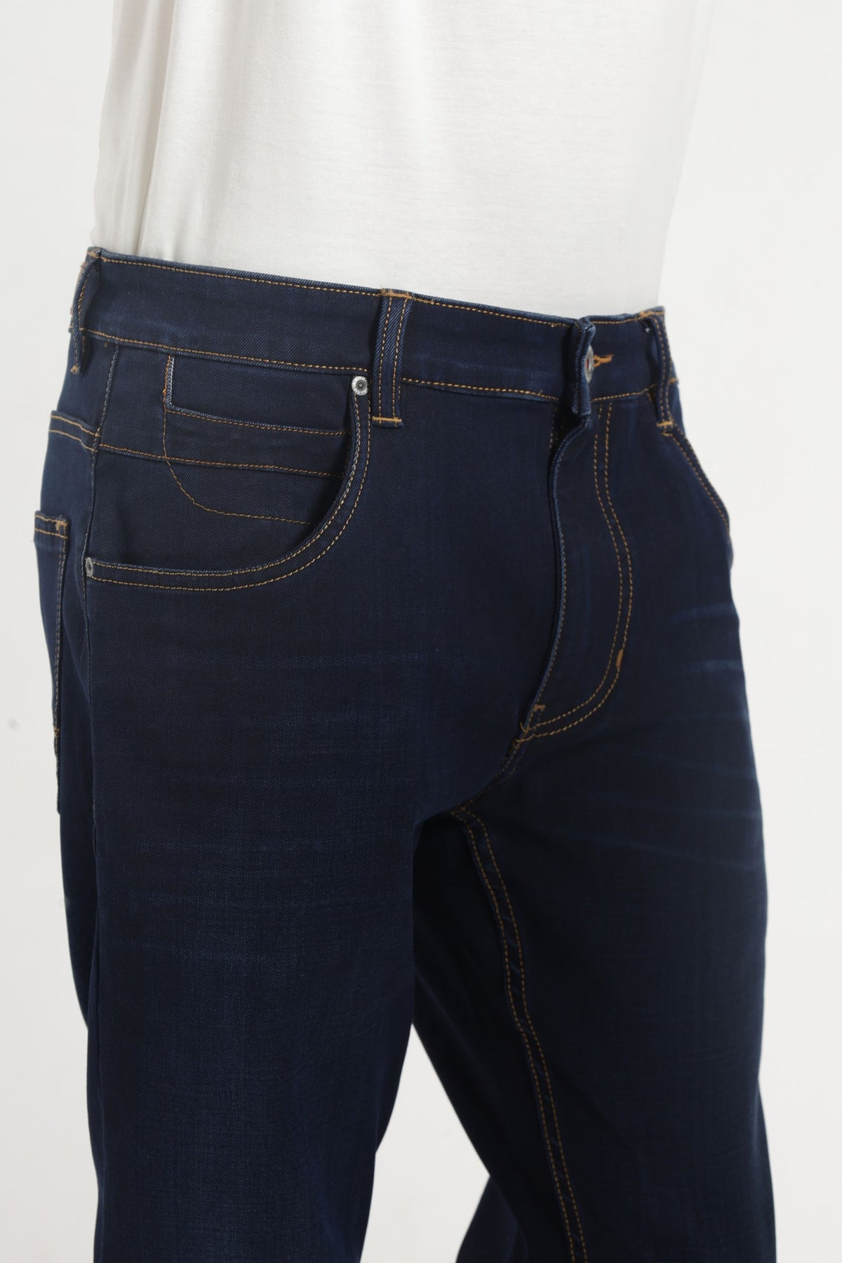 Twill Lycra Slim Fit Denim In Blue