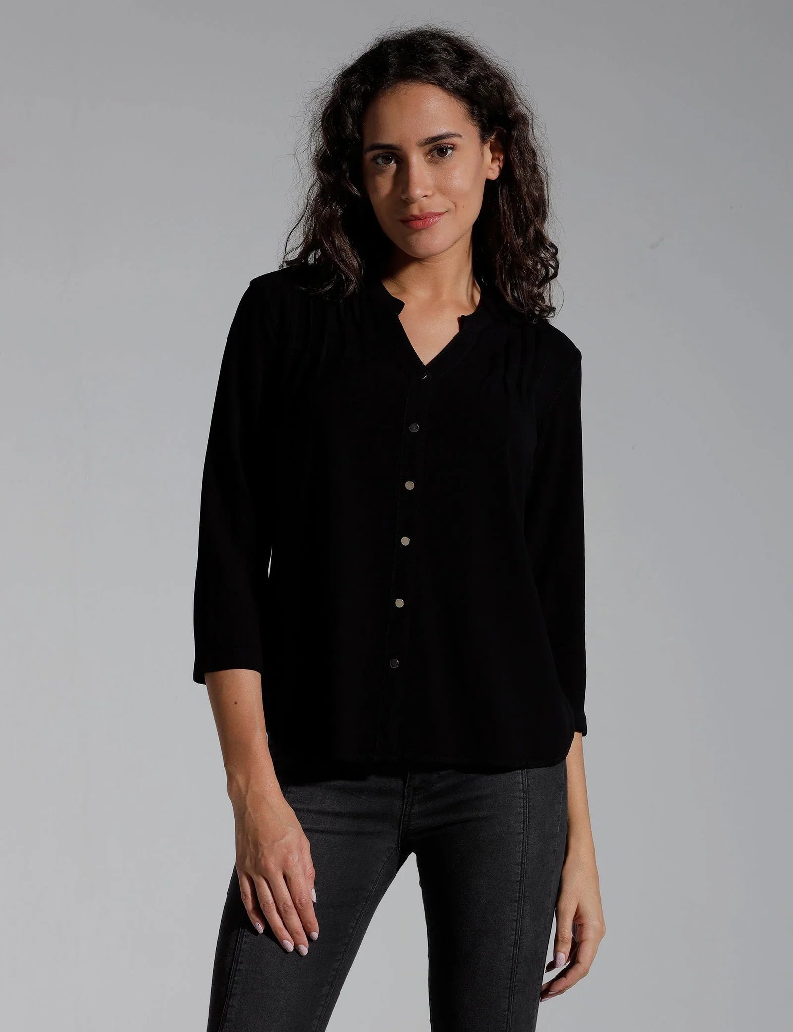 Women Solid Viscose Regular Fit Casual Shirt