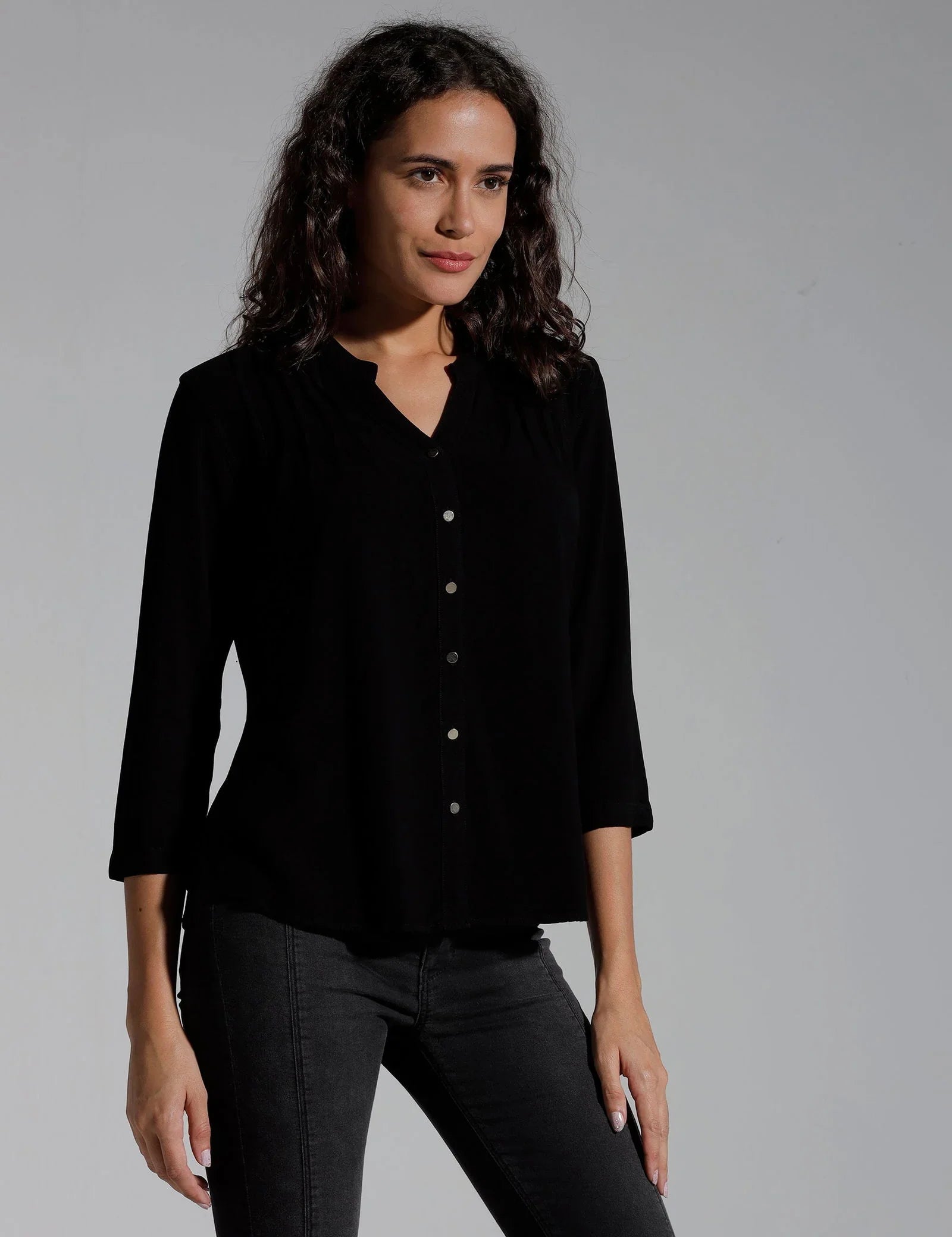 Women Solid Viscose Regular Fit Casual Shirt