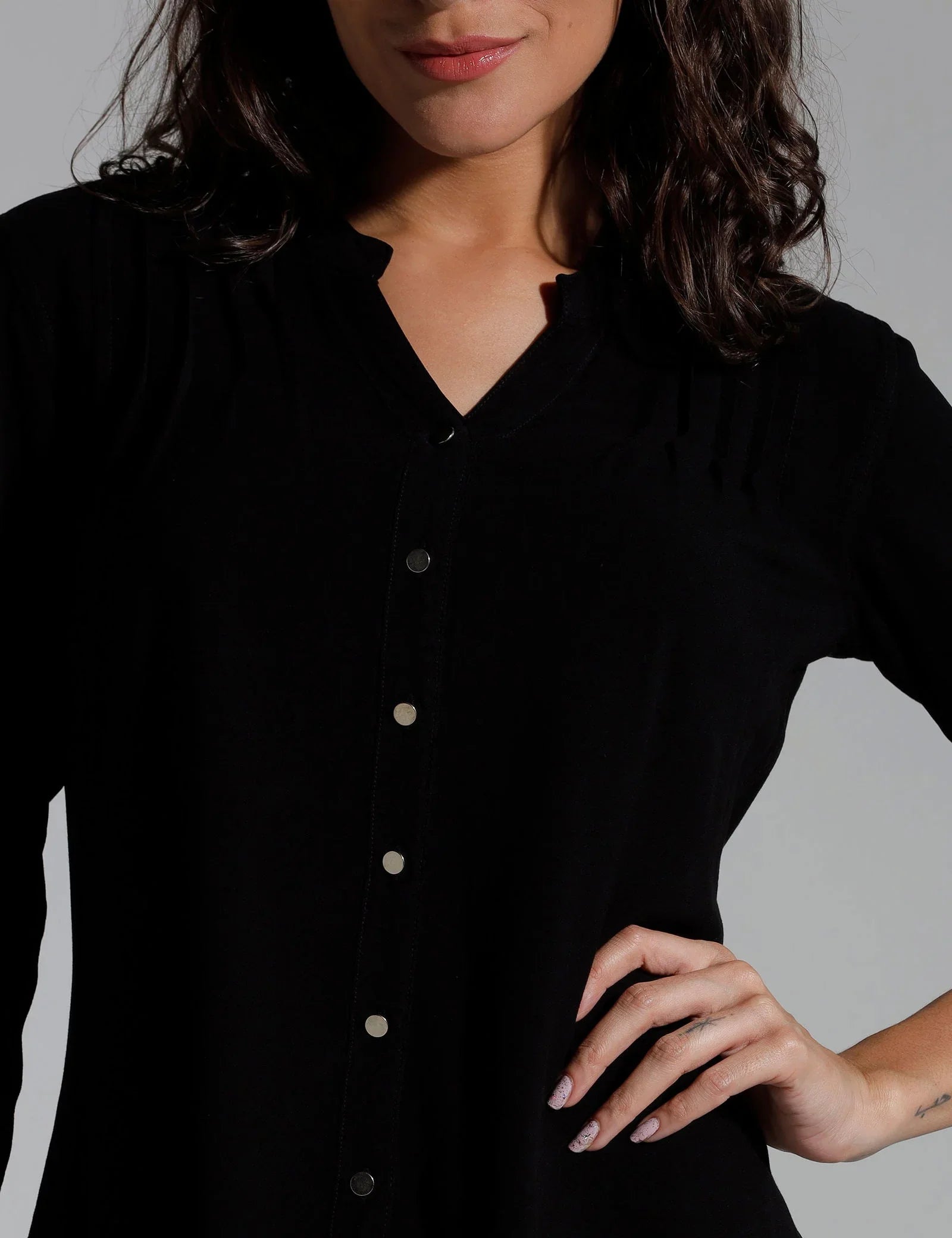 Women Solid Viscose Regular Fit Casual Shirt