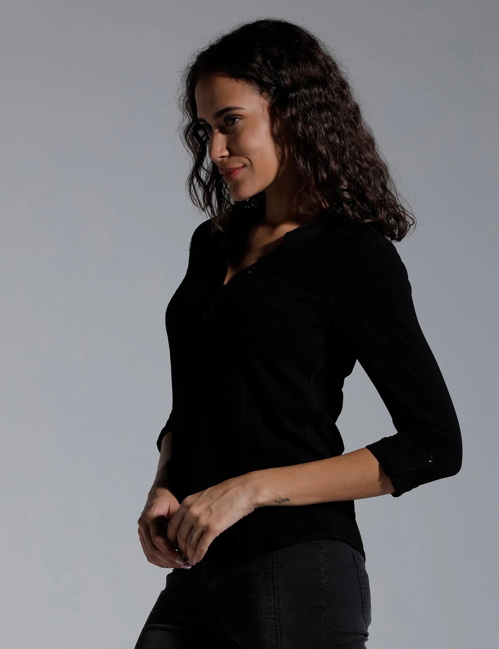 Women Solid Viscose Slim Fit Casual Top