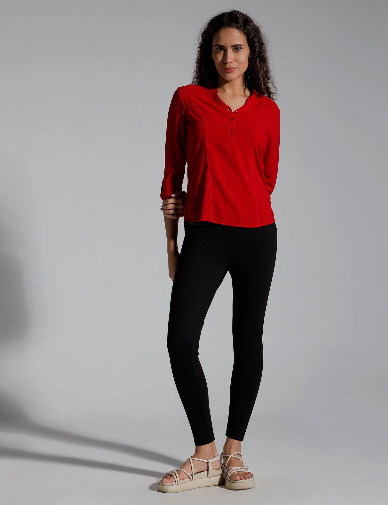 Women Solid Viscose Slim Fit Casual Top