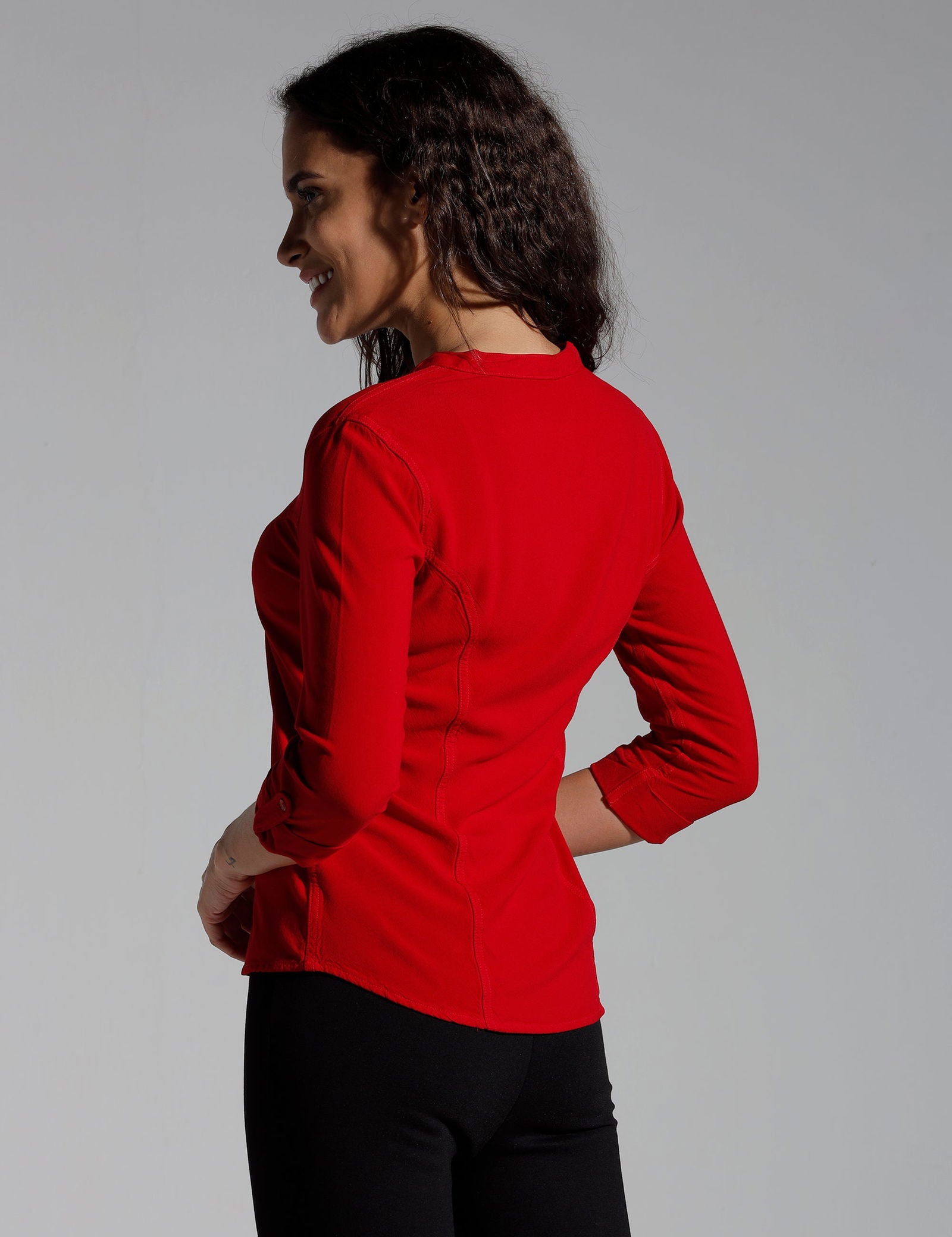 Women Solid Viscose Slim Fit Casual Top