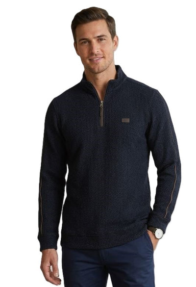 IDENTITI Men Slim Fit High Neck Solid T-Shirt In Black.