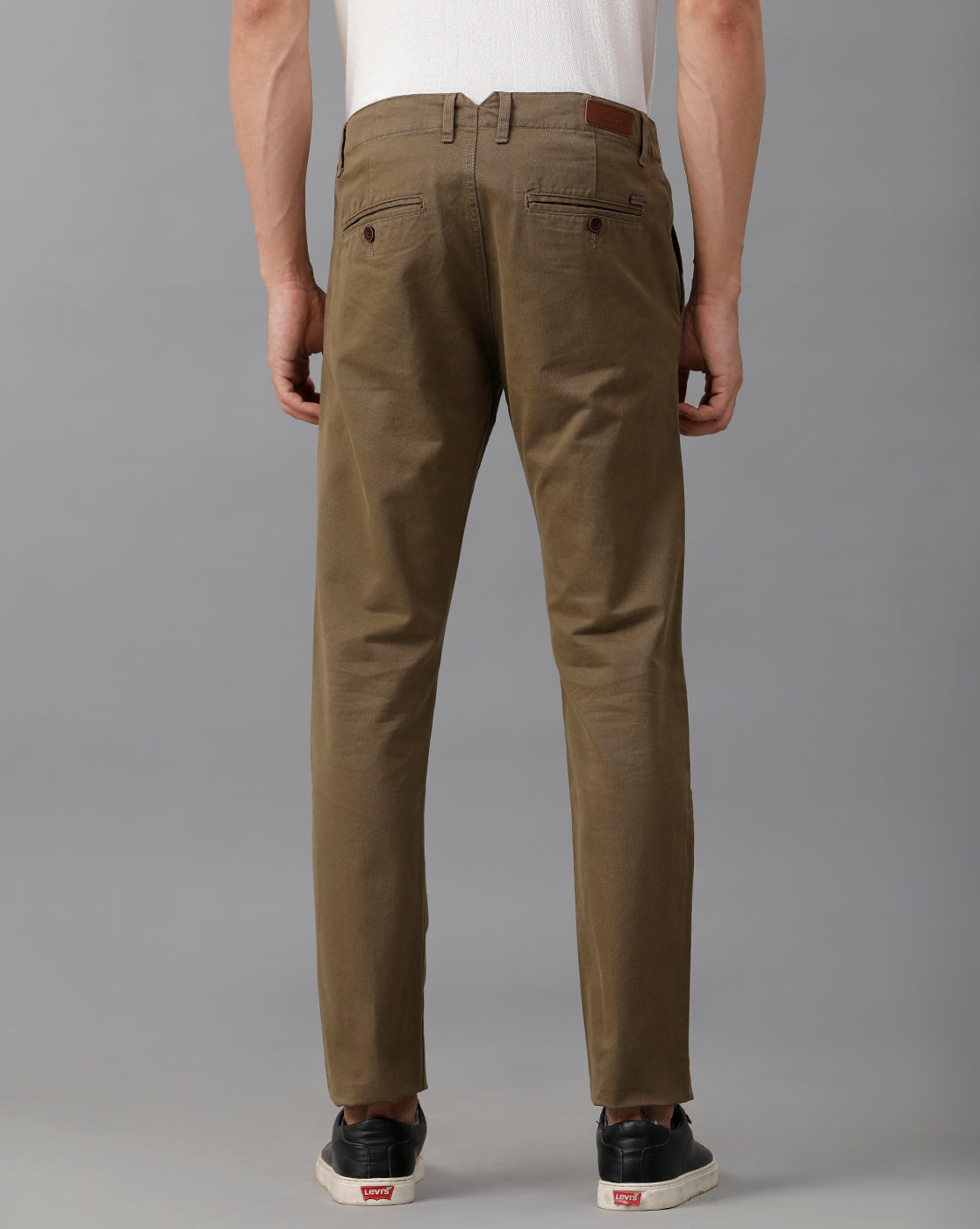 IDENTITI Men Slim Fit Cargo Jogger In Brown.