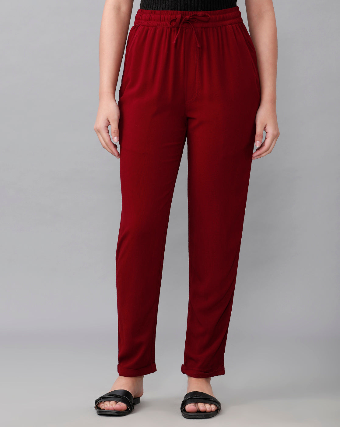 Identiti Casual Trouser - Maroon