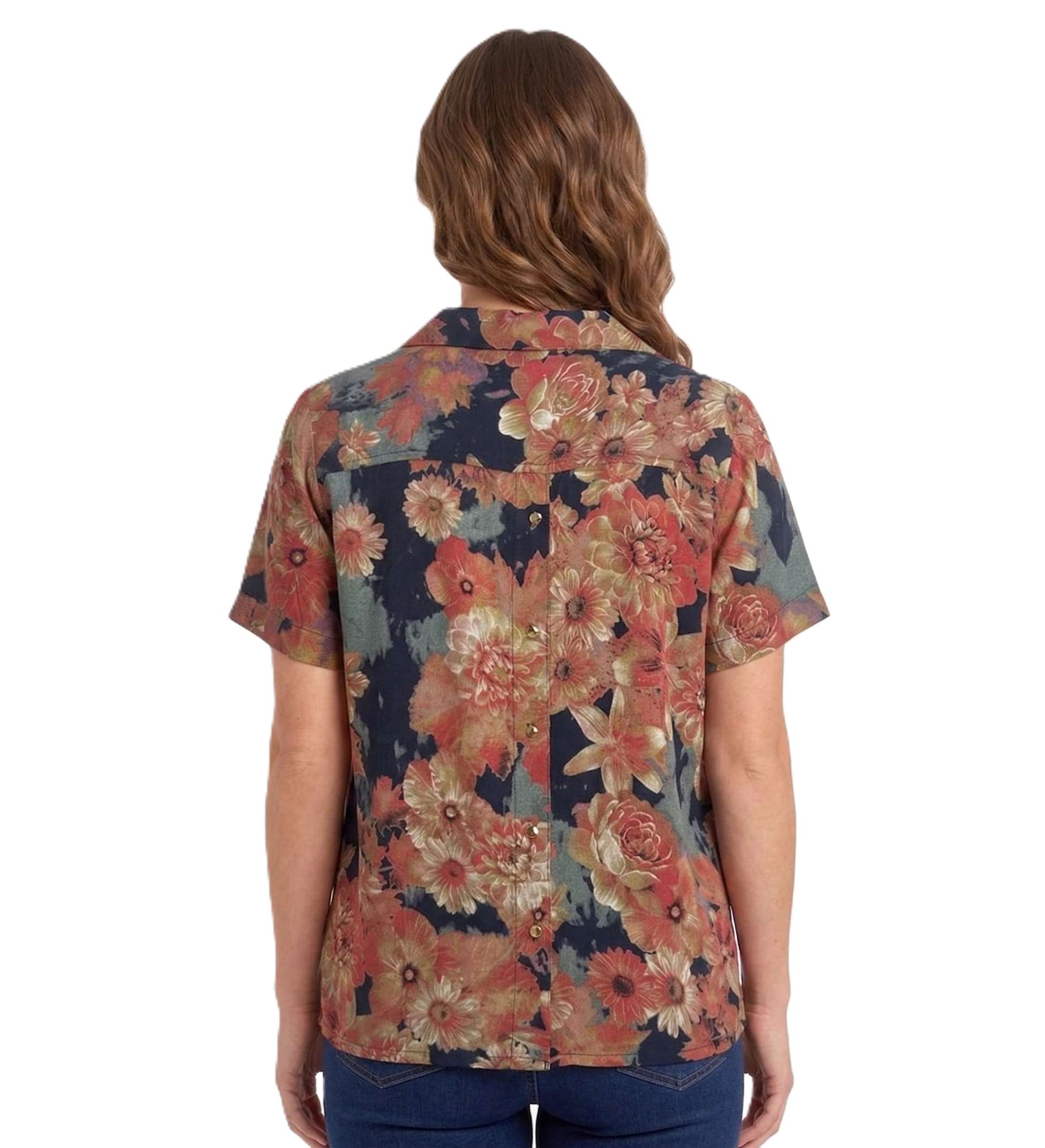 Identiti Women Printed Casual Top - Navy.