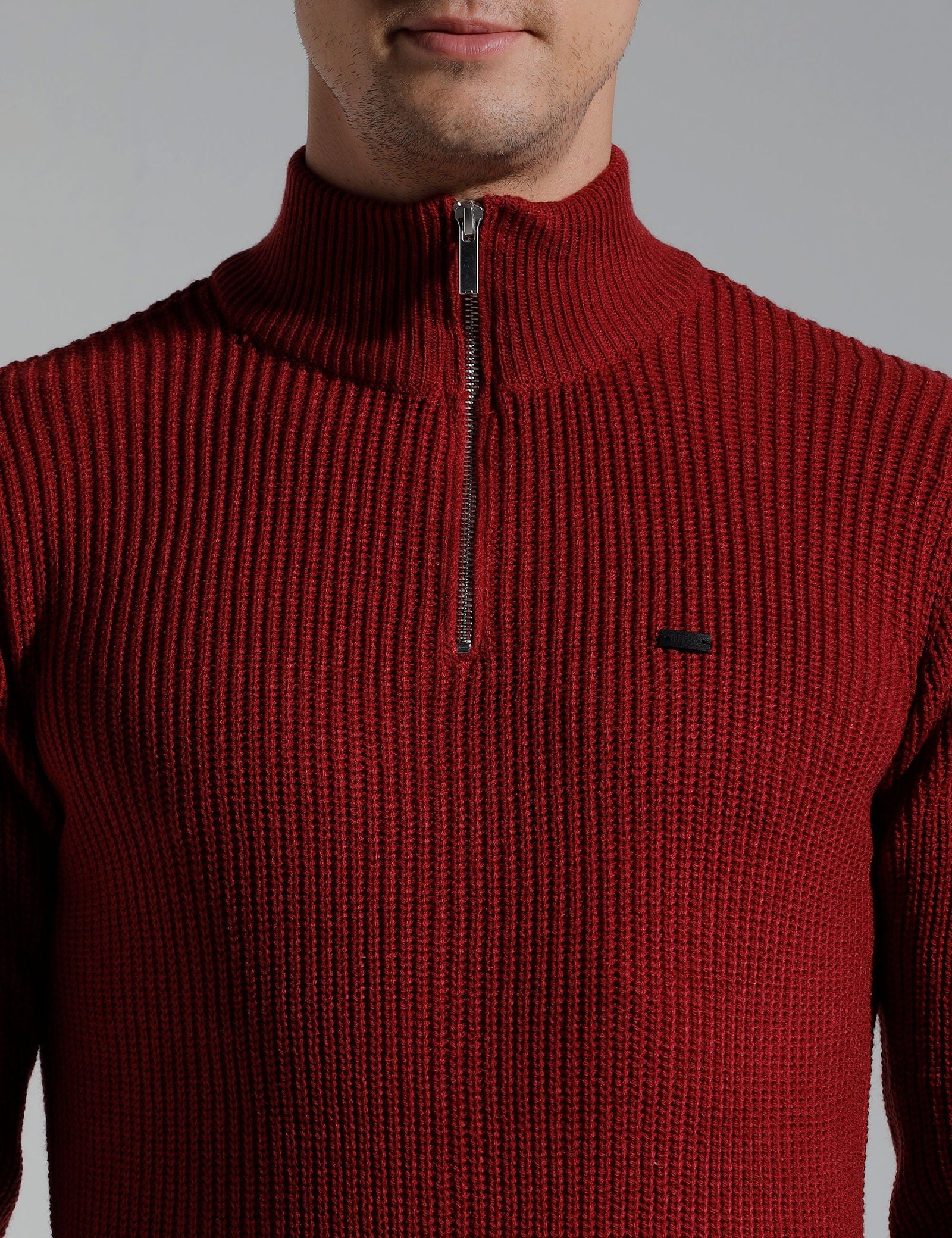 Identiti Full Sleeve Solid Slim Fit Cotton Casual Pull Over T-shirt For Men
