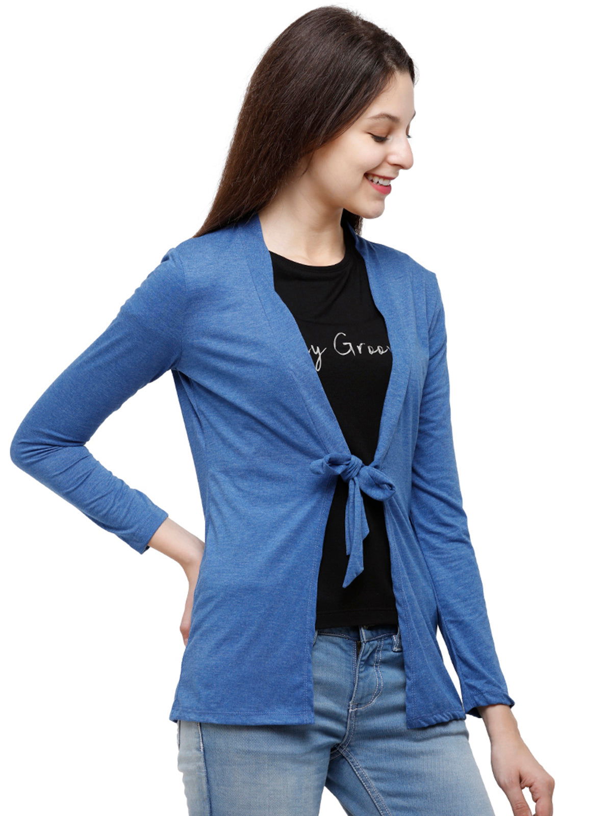 Identiti Women Open Front Shrug With Tieing Option