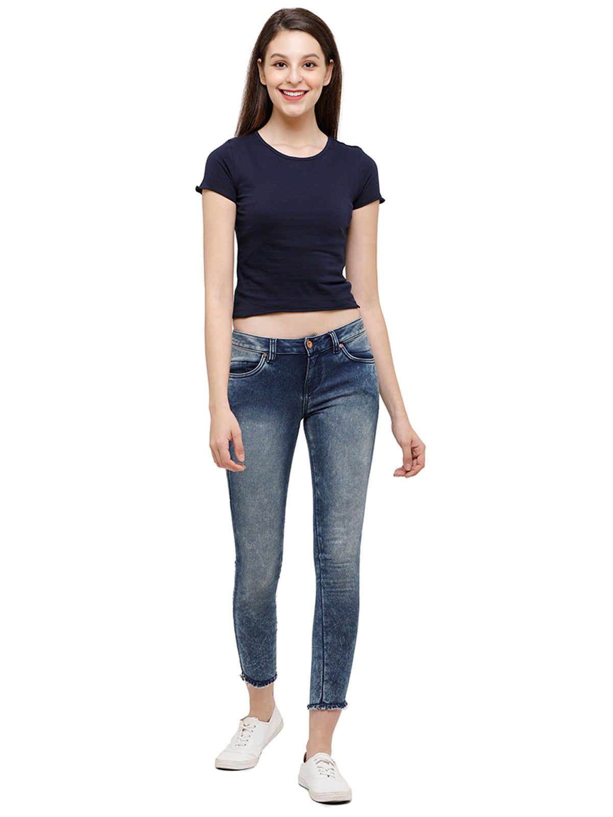 Identiti Women Round Neck Crop Tee