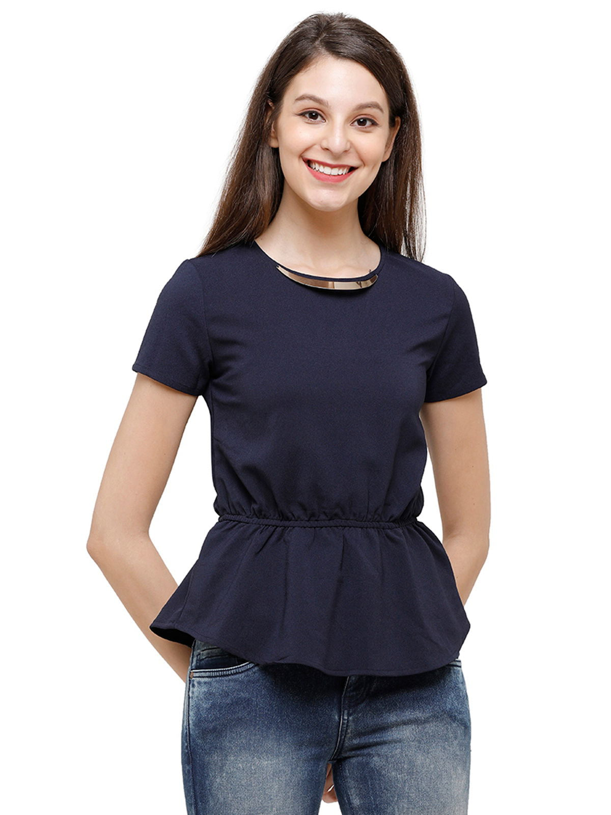 Identiti Women Solid Fashion Top