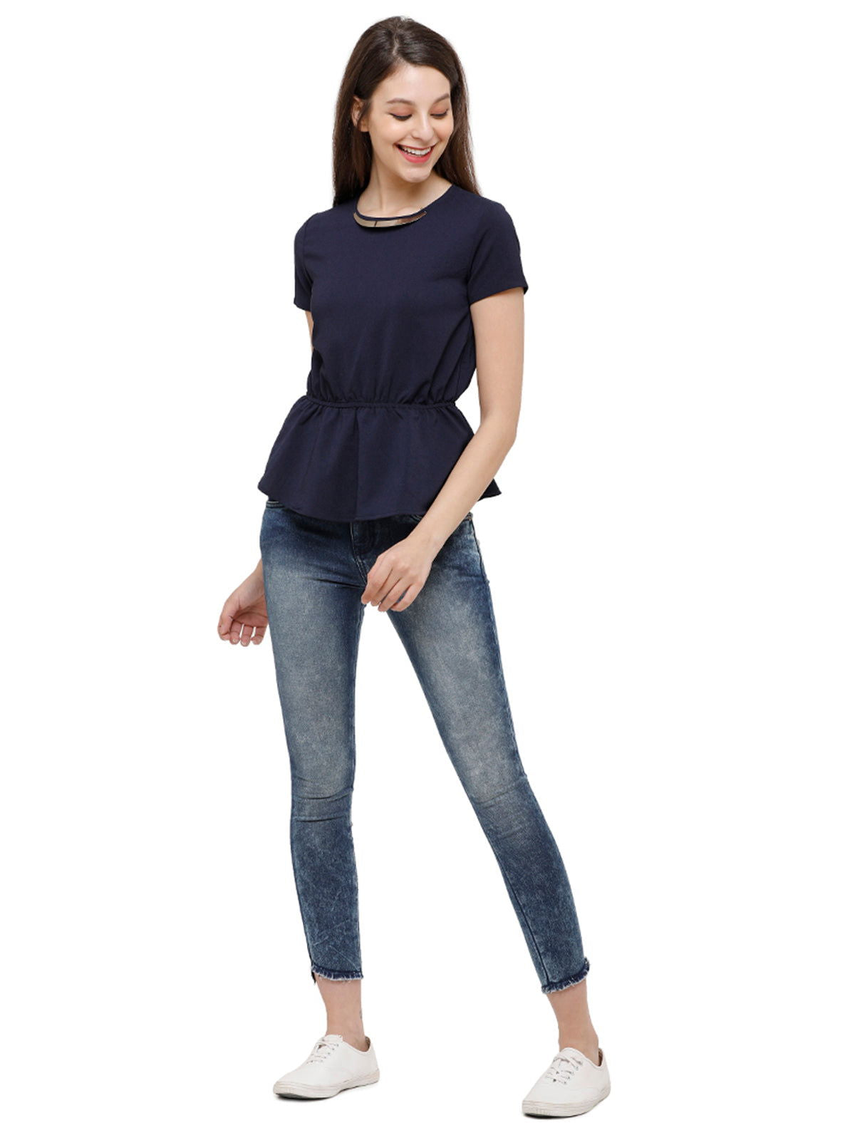 Identiti Women Solid Fashion Top