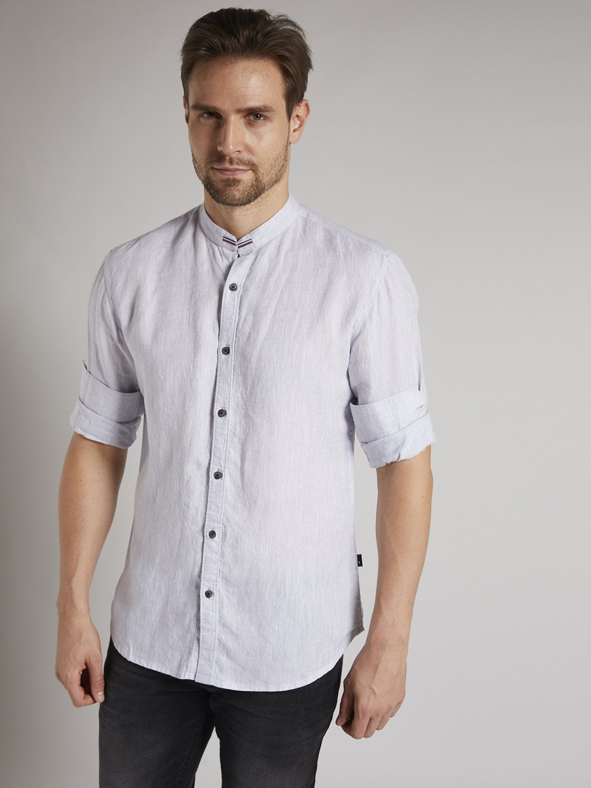 Men Premium Linen Shirt - Pastel Grey