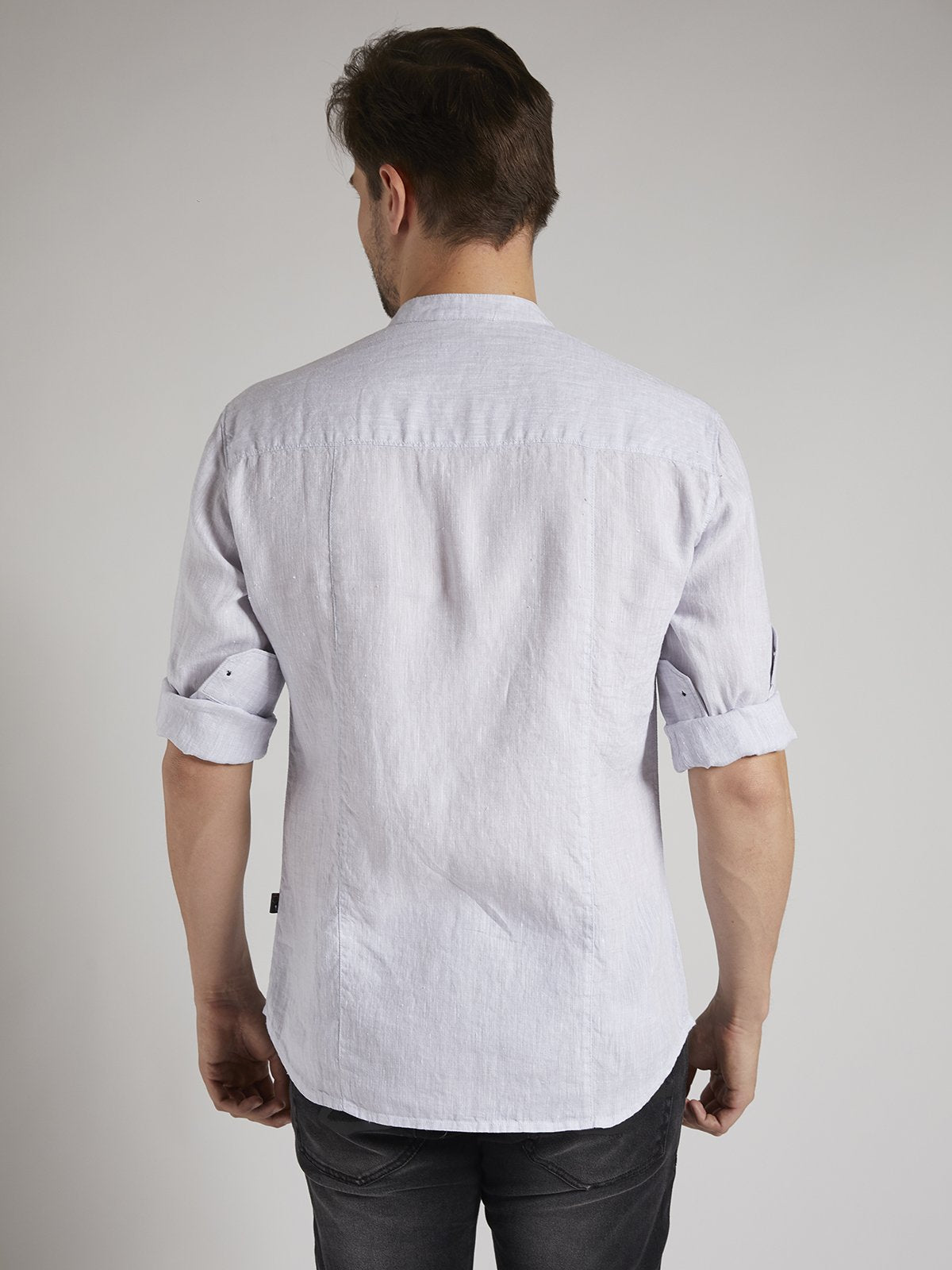 Men Premium Linen Shirt - Pastel Grey