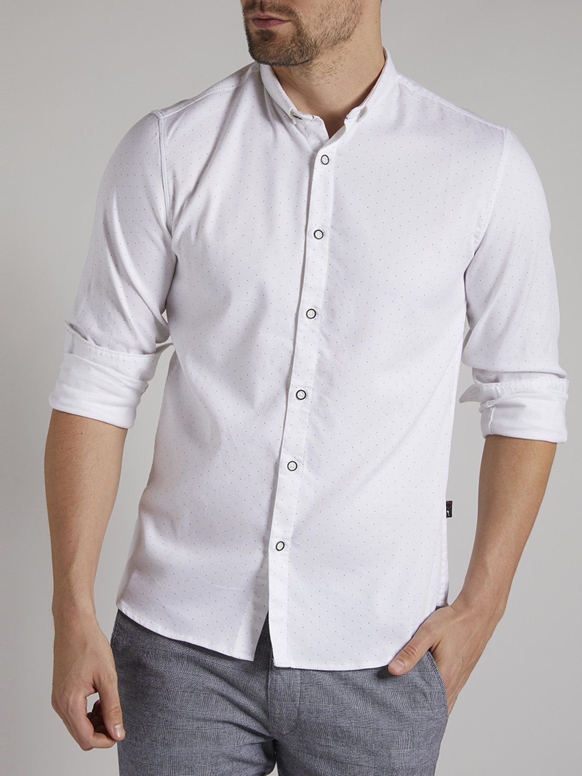 Men Printed Stretch Shirt