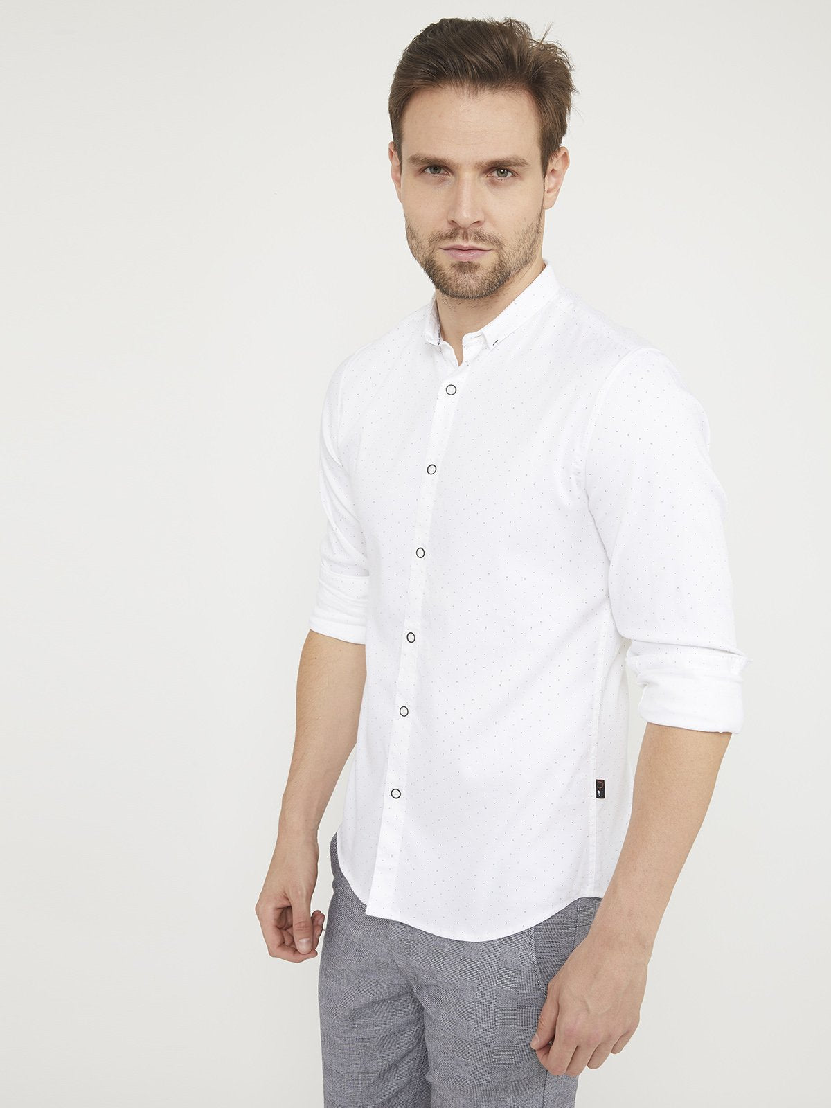 Men Printed Stretch Shirt