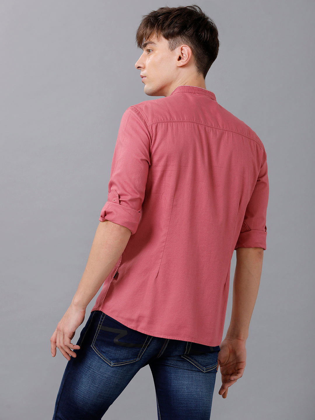 Men Slim Fit Dobby Shirt