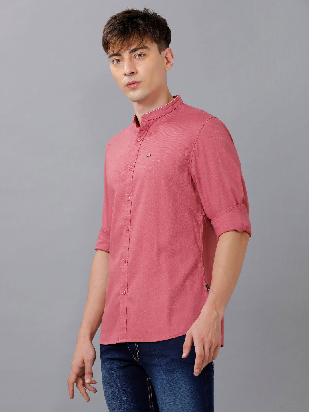 Men Slim Fit Dobby Shirt