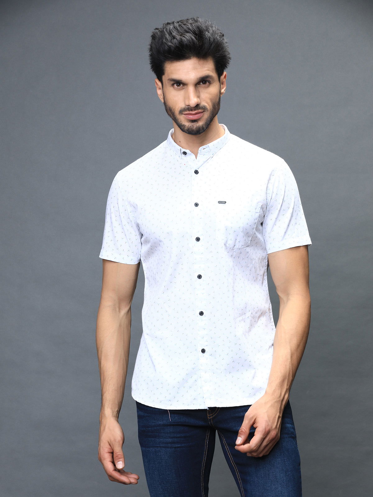 Men Slim Fit Printed Shirt