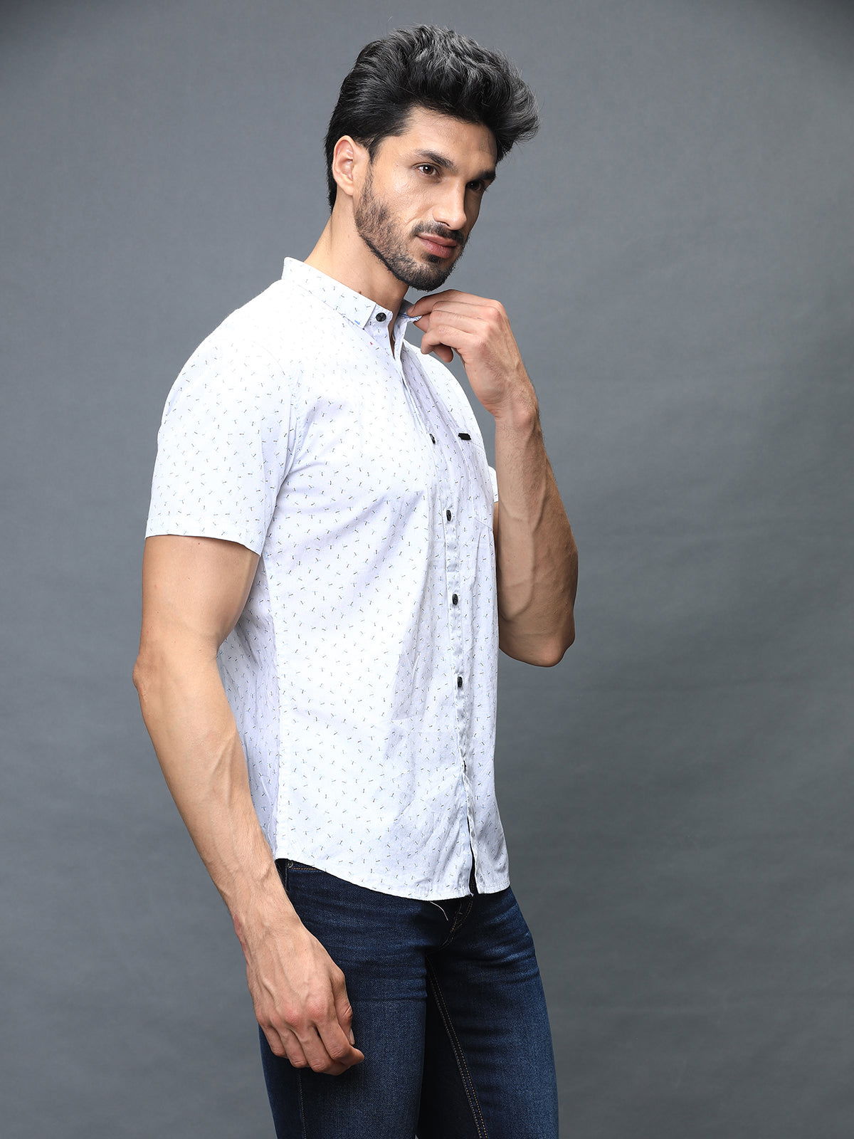 Men Slim Fit Printed Shirt