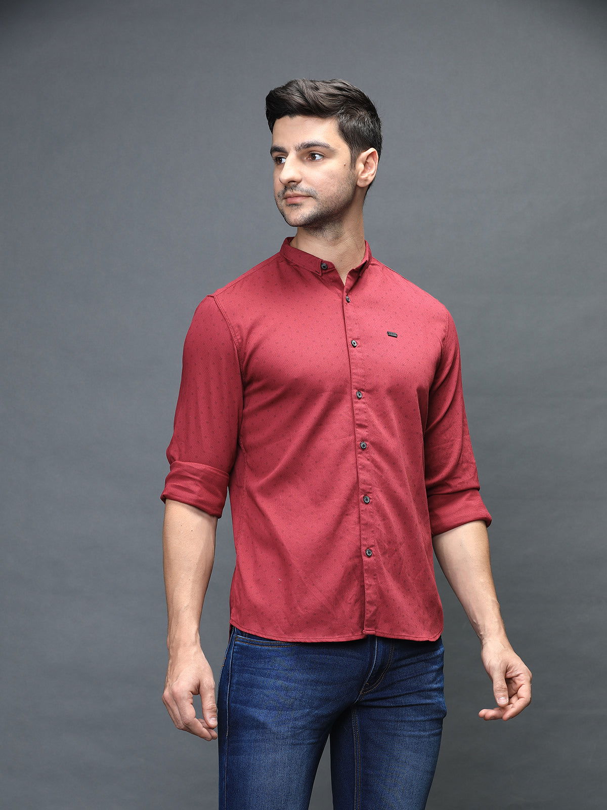 Men Slim Fit Printed Shirt