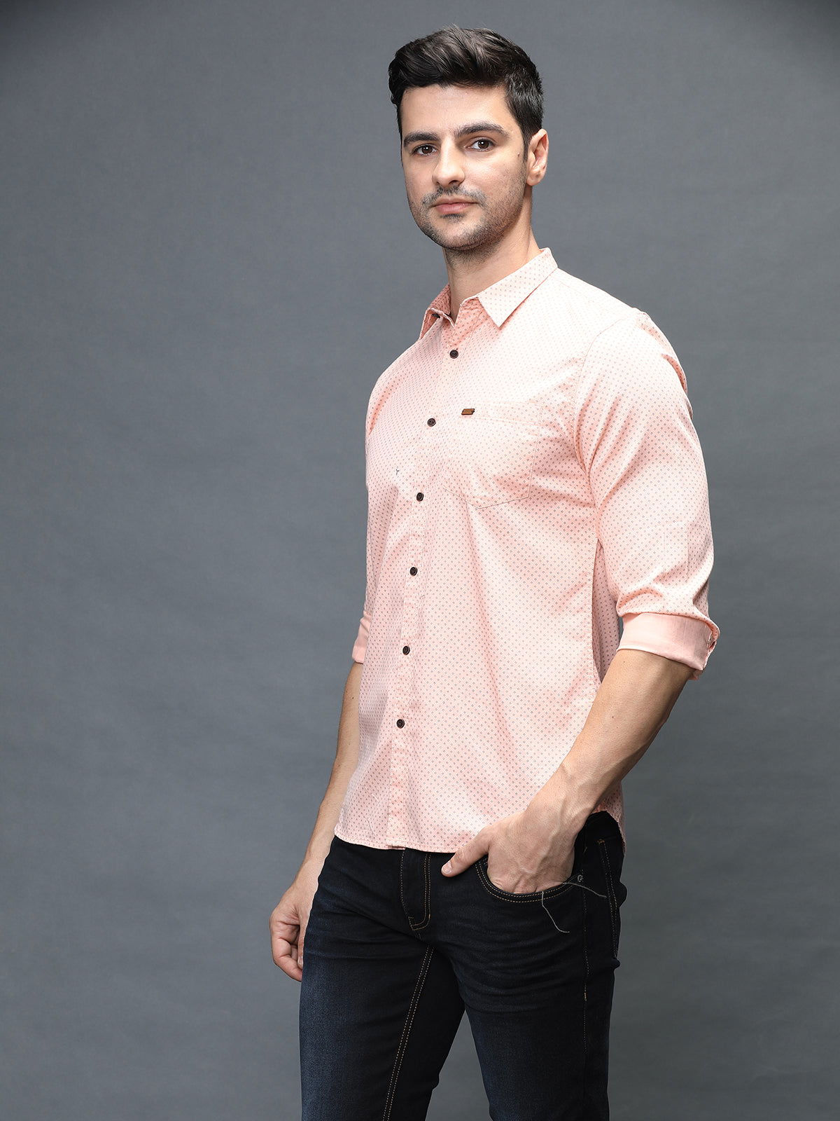 Men Slim Fit Printed Shirt