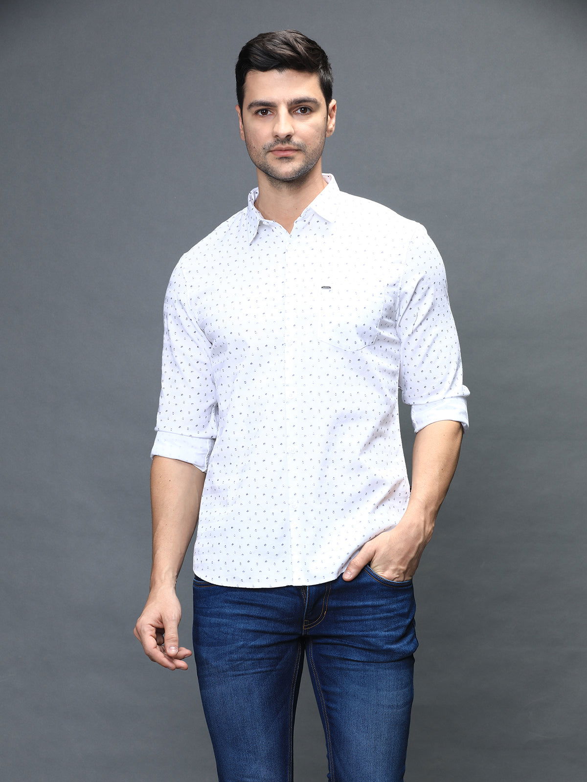 Men Slim Fit Printed Shirt